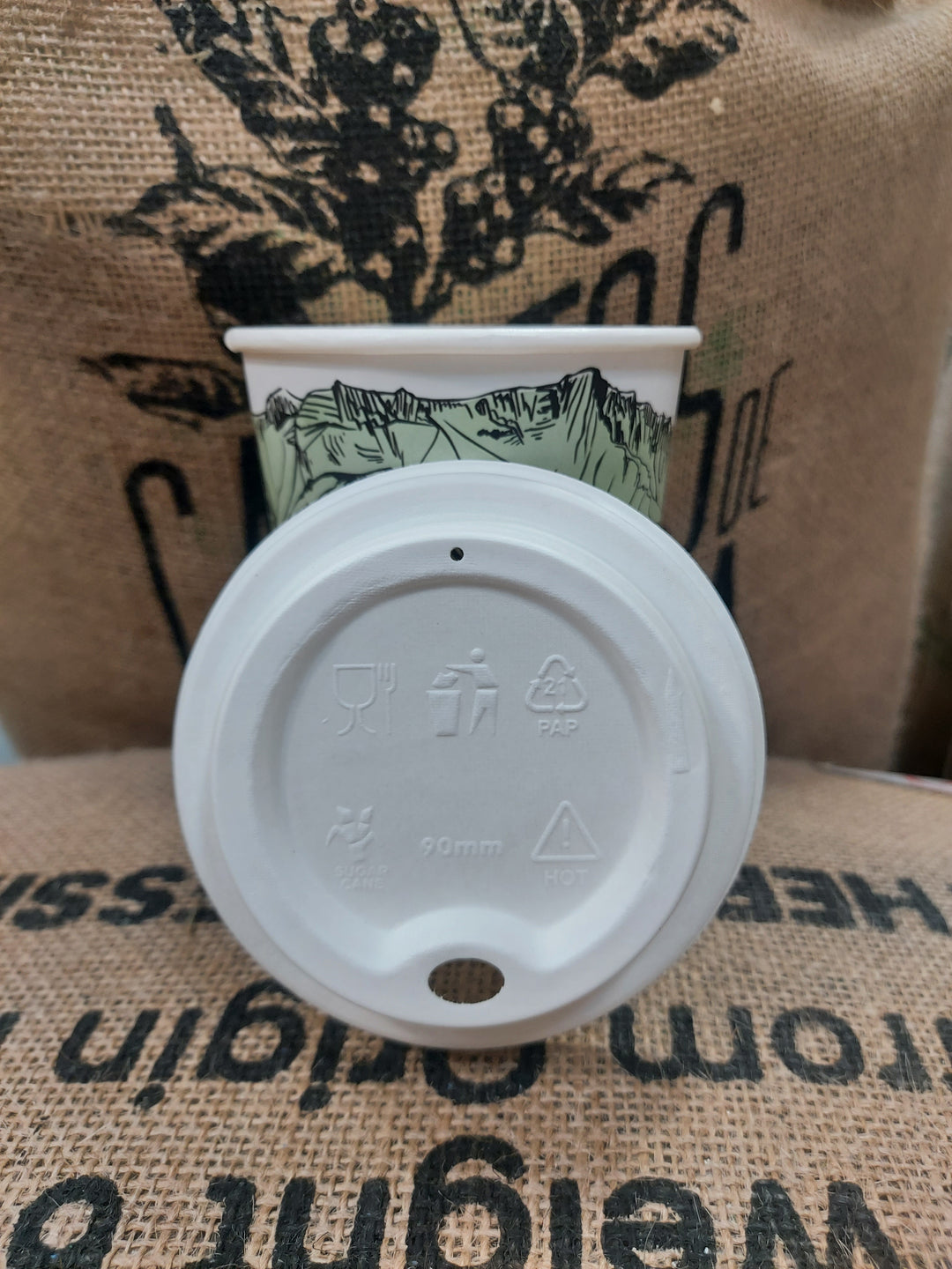 12oz Home Compostable moulded fibre lid (1000)